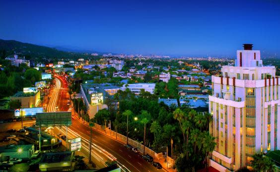 Sunset Boulevard as seen from the Sunset Tower (West Hollywood)