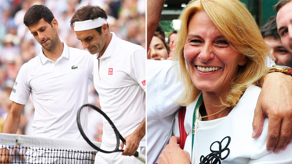 Novak Djokovic's mum sparked controversy after labelling Roger Federer "arrogant". Pic: Getty