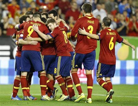 La selección española fútbol un amistoso contra