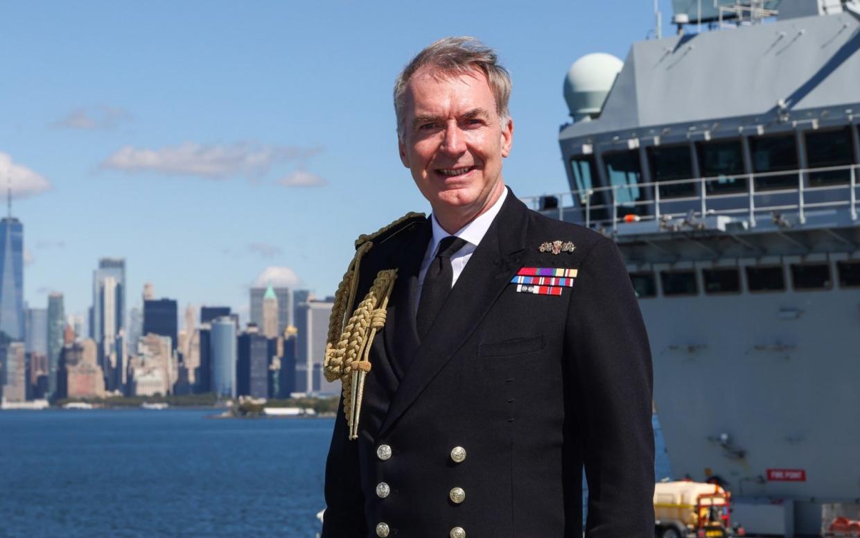 Admiral Sir Tony Radakin on board HMS Queen Elizabeth - Unaisi Luke/Royal Navy