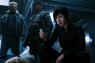 <p>Even setting aside the whitewashing controversy that plagued this live-action adaptation of the 1995 anime movie, Rupert Sanders’s film — about a robot cop with a human brain/soul (Scarlett Johansson) — is an unimaginative bore. Full of ho-hum sci-fi set pieces as well as recycled <em>Blade Runner</em> imagery and themes, it’s a tedious slog that crashes long before its limp finale. — <em>Nick Schager </em>(Photo: Everett Collection) </p>