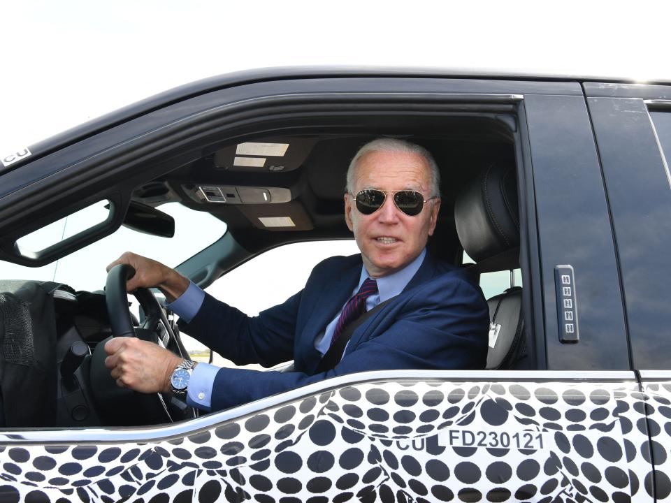 Biden F 150   Photo by NICHOLAS KAMM:AFP via Getty Images