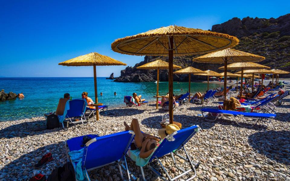 A pebble beach on the island of Kythera - Alamy