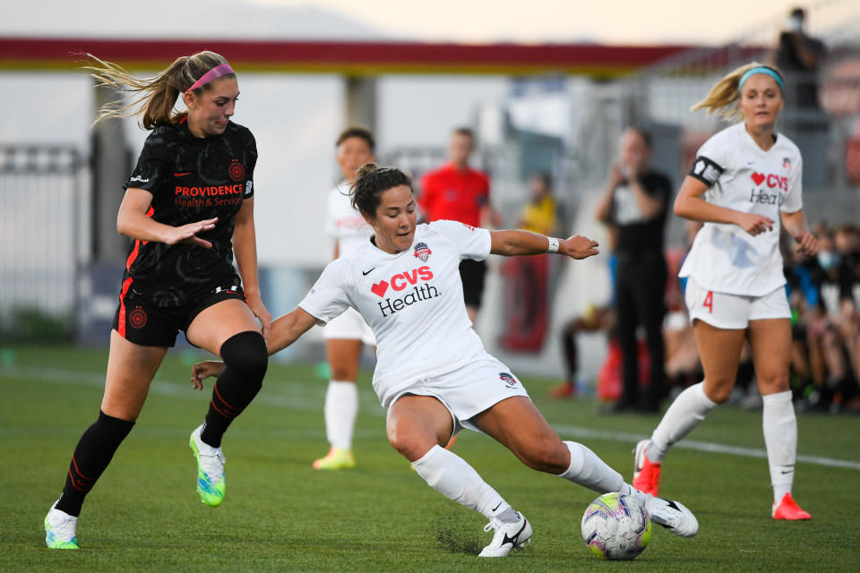 The National Women's Soccer League became the first major U.S. sports league to return to play amid the coronavirus pandemic. Eight of its nine teams are playing games in Utah.  (Photo: Alex Goodlett via Getty Images)