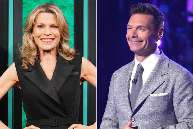 <p>Christopher Willard via Getty; Eric McCandless/ABC via Getty </p> Vanna White and Ryan Seacrest