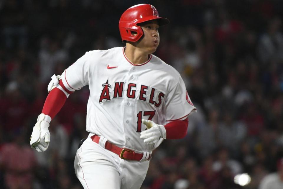 天使日籍球星大谷翔平，先發5局失2分，打擊單場3安，率隊9比5擊敗守護者。（路透）