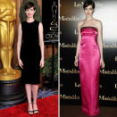 <b>Anne Hathaway </b><br><br>The <a href="http://uk.lifestyle.yahoo.com/photos/les-miserables-red-carpet-fashion-slideshow/" data-ylk="slk:Les Miserables;elm:context_link;itc:0;sec:content-canvas;outcm:mb_qualified_link;_E:mb_qualified_link;ct:story;" class="link  yahoo-link">Les Miserables</a> actress looked sophisticated in a black The Row dress at the Oscar nominees luncheon in LA and then wowed in hot pink Prada at the Paris premiere of the film.<br><br>Images © Rex / Getty