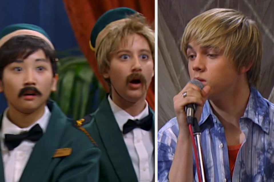 Brenda Song and Ashley Tisdale as London and Maddie are in awe of Jesse McCartney's vocal skills in "The Suite Life of Zack & Cody"