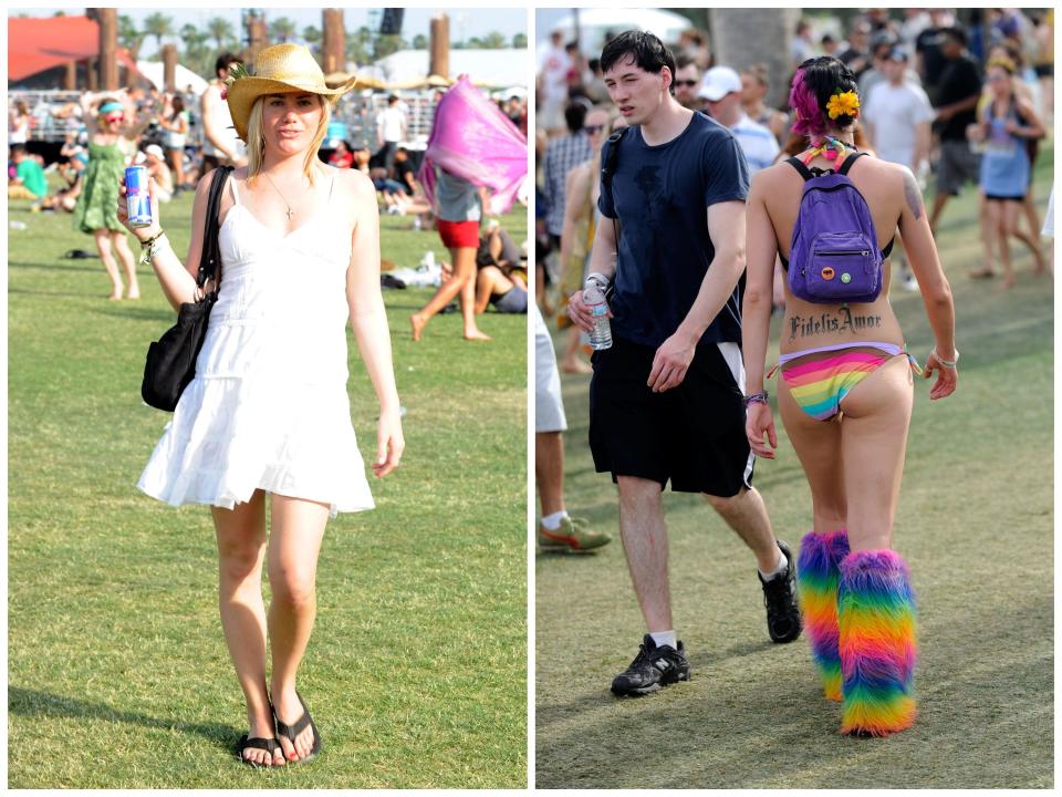 Festivalgoers tried everything from the flowy to the furry.