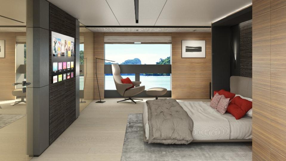 CRN 142 is a 171-foot Motoryacht that will be launched this spring. The company revealed new interiors