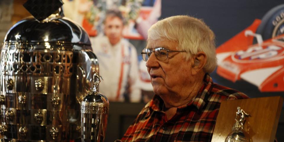 auto april 24 indycar gordon johncock receives baby borg trophy