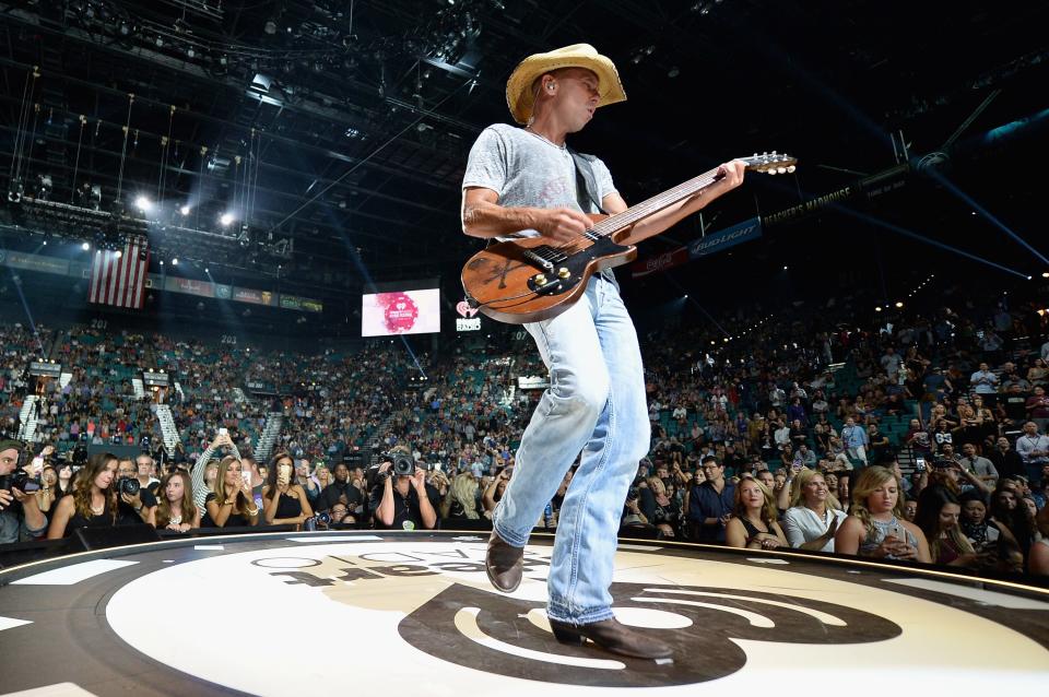 Kenny Chesney performs onstage at the 2015 iHeartRadio Music Festival at MGM Grand Garden Arena in Las Vegas.