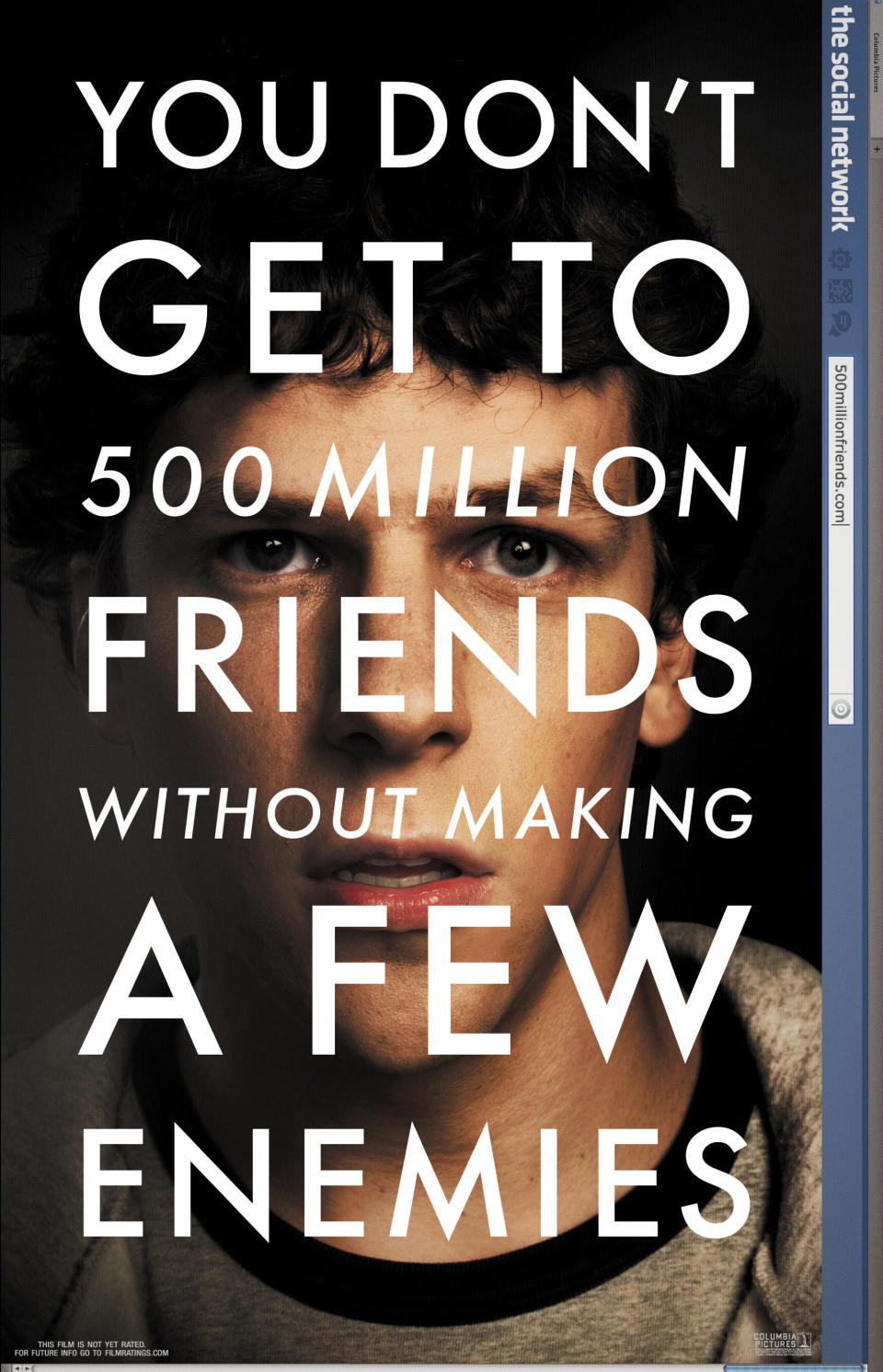 The theatrical poster of "The Social Network"