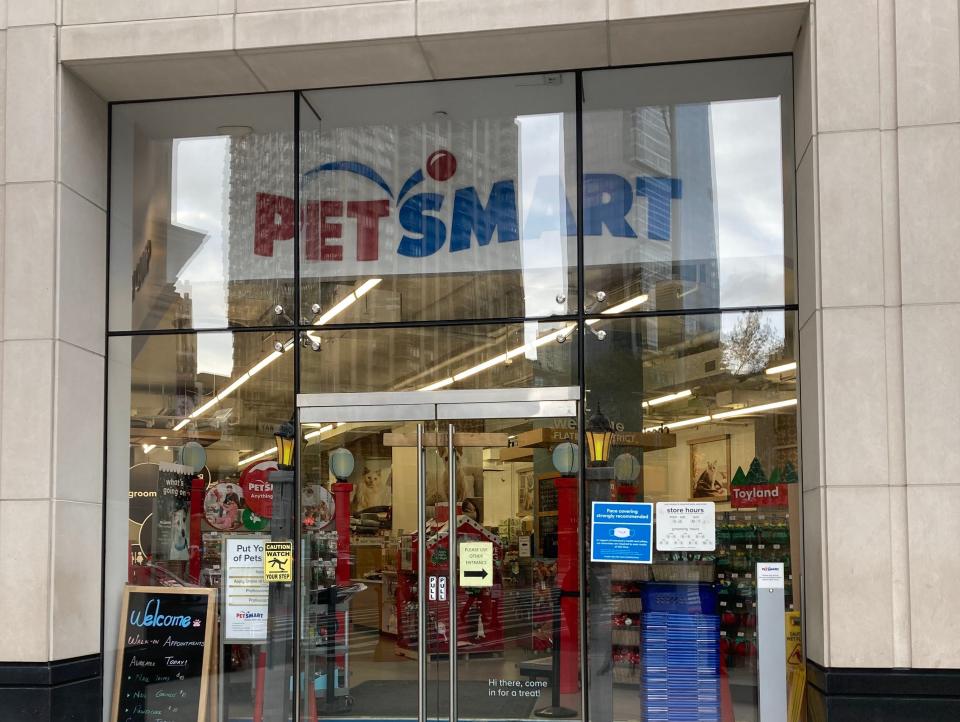 The exterior of PetSmart in New York City.