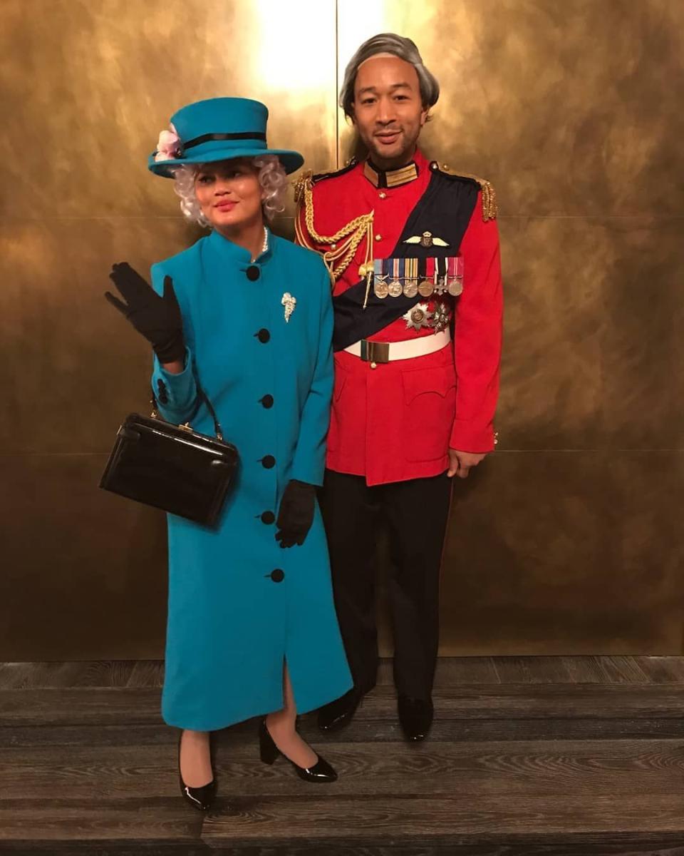 Chrissy Teigen and John Legend - Queen Elizabeth and Prince Philip