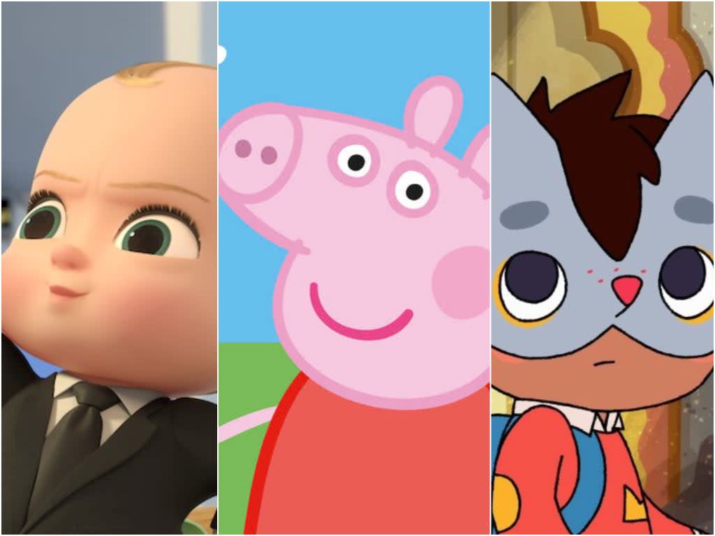 ‘The Boss Baby’, ‘Peppa Pig’ and ‘Wolfboy' (Netflix/BBC/Apple)