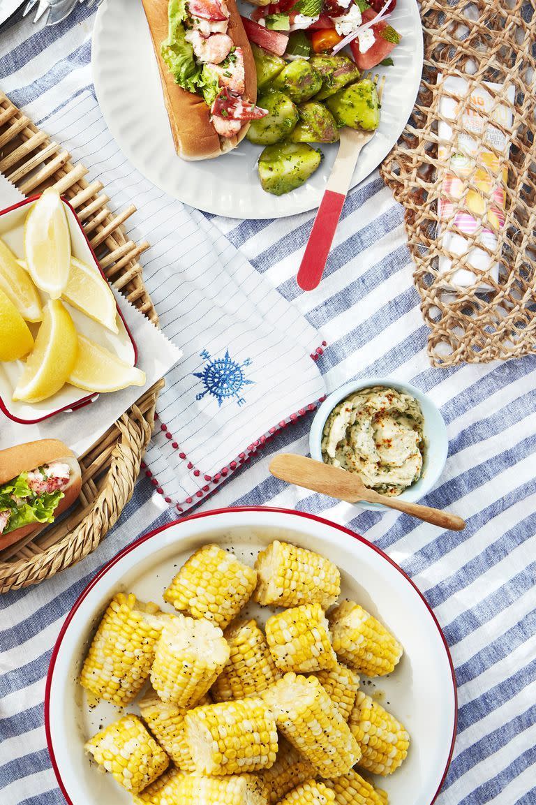 Corn Cobettes with Basil Butter