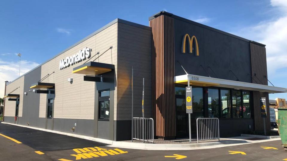 One of the newest McDonalds in the Manatee-Sarasota area is in the Center Point development at 6508 University Parkway, Lakewood Ranch.