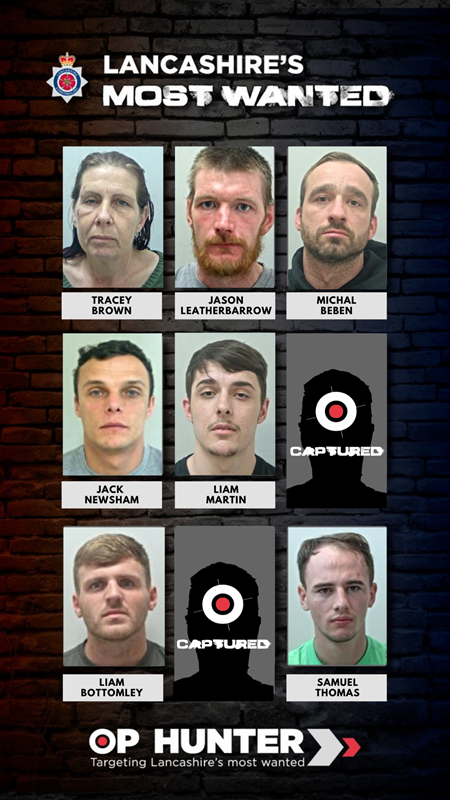 Lancashire Police's 'most wanted' list has been updated after David Holmes was arrested (Lancashire Police)