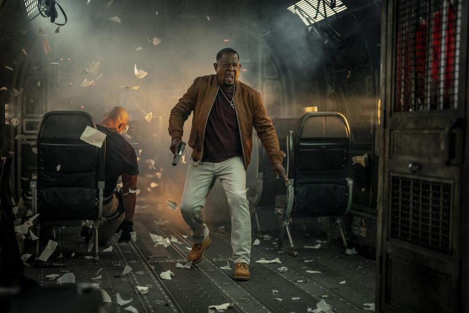 Esta imagen proporcionada por Sony Pictures muestra a Martin Lawrence en una escena de "Bad Boys: Ride or Die".