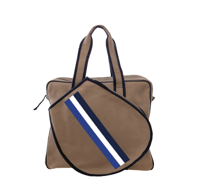 <p><a href="https://parkerthatch.com/products/tennis-bag-khaki-surfer-stripe-blue?variant=5538734637094&currency=USD&gc_id=18314207504&gclid=CjwKCAjwqZSlBhBwEiwAfoZUIFrWJdPS2kiqOq1YI07feDtIE_NMTGzlbHXj-WYiES28WKpgpu22uRoCwB0QAvD_BwE" rel="nofollow noopener" target="_blank" data-ylk="slk:Shop Now;elm:context_link;itc:0;sec:content-canvas" class="link rapid-noclick-resp">Shop Now</a></p><p>Tennis Bag</p><p>$325.00</p><p>parkerthatch.com</p>