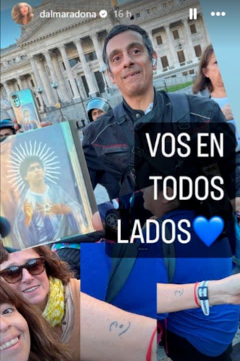 Dalma Maradona y uno de los posteos que realizó en Instagram