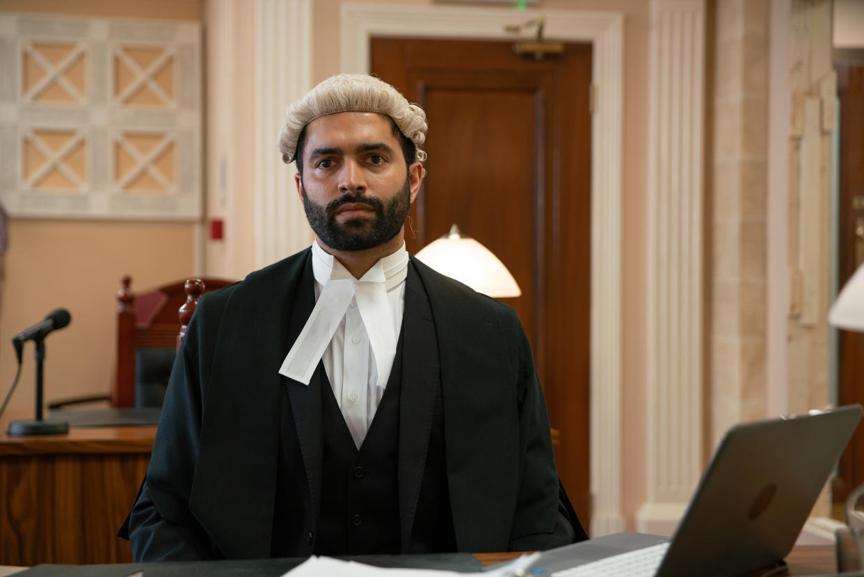 FROM ITV

STRICT EMBARGO - No Use Before Tuesday 17th August 2021

Coronation Street 1041415

Friday 27th August 2021

Imran Habeeb [CHARLIE DE MELO] and Sabeen [ZORA BISHOP] lock horns at the pre trial review as Imran reveals he has new evidence about the blood splatters on Kellyâ€™s trainers.  

Picture contact David.crook@itv.com 

Photographer - Danielle Baguley

This photograph is (C) ITV Plc and can only be reproduced for editorial purposes directly in connection with the programme or event mentioned above, or ITV plc. Once made available by ITV plc Picture Desk, this photograph can be reproduced once only up until the transmission [TX] date and no reproduction fee will be charged. Any subsequent usage may incur a fee. This photograph must not be manipulated [excluding basic cropping] in a manner which alters the visual appearance of the person photographed deemed detrimental or inappropriate by ITV plc Picture Desk. This photograph must not be syndicated to any other company, publication or website, or permanently archived, without the express written permission of ITV Picture Desk. Full Terms and conditions are available on  www.itv.com/presscentre/itvpictures/terms