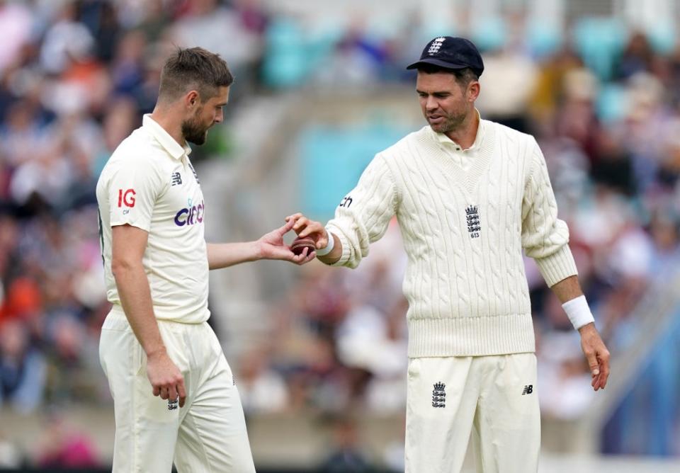 Anderson could be passing new ball duties to Chris Woakes (PA)