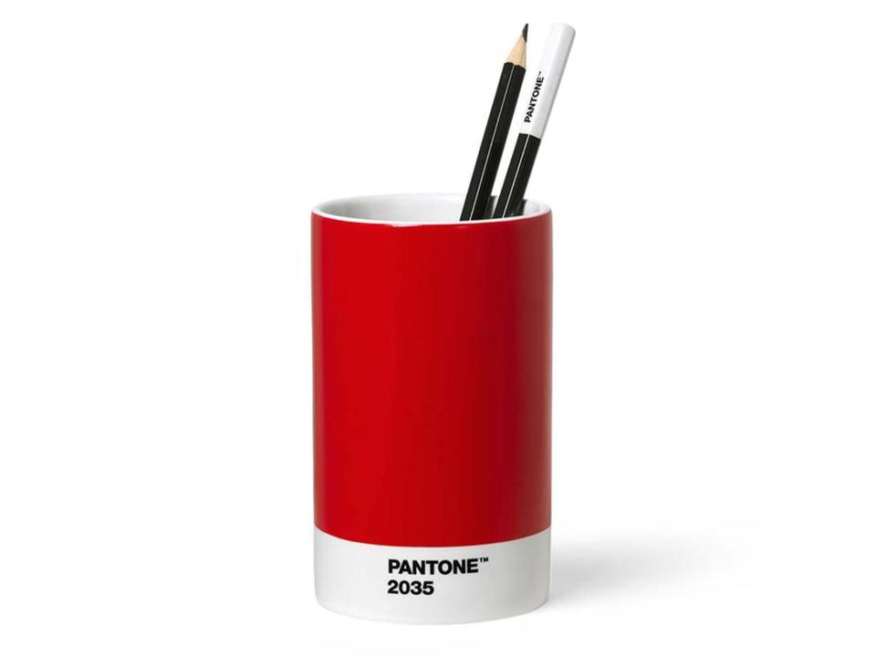 Introduce some colour into your workspace with stationary pieces such as this pen potDot Maison