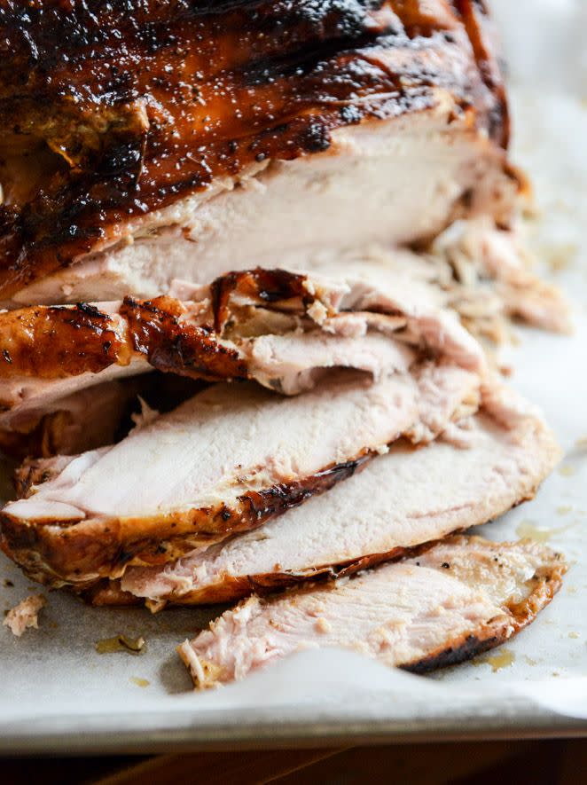 <p>The cider-bourbon gravy is legit.</p><p>Get the recipe from <a href="http://www.howsweeteats.com/2013/11/applewood-smoked-turkey-with-cider-bourbon-gravy/" rel="nofollow noopener" target="_blank" data-ylk="slk:How Sweet It Is;elm:context_link;itc:0;sec:content-canvas" class="link ">How Sweet It Is</a>. </p>