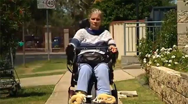 Ms Samios has been quadriplegic for 13 years. Image: 7 News