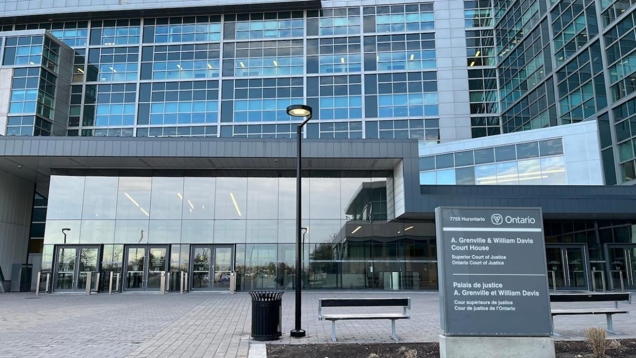 Melissa Merritt was found not guilty in the death of her former mother-in-law, in a verdict delivered by a jury at the Superior Court of Justice in Brampton. The jury could not reach a verdict on whether she was guilty in the death of her ex-husband. (Sara Jabakhanji/CBC - image credit)