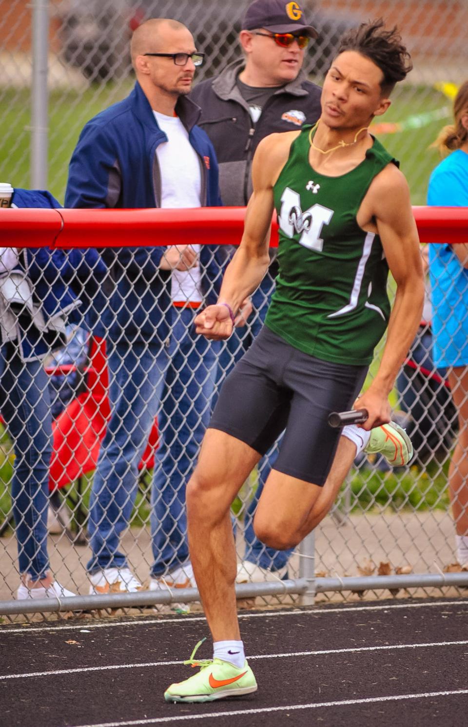 Madison's Isaac Brooks competed at the Marion Night Invitational on Friday.