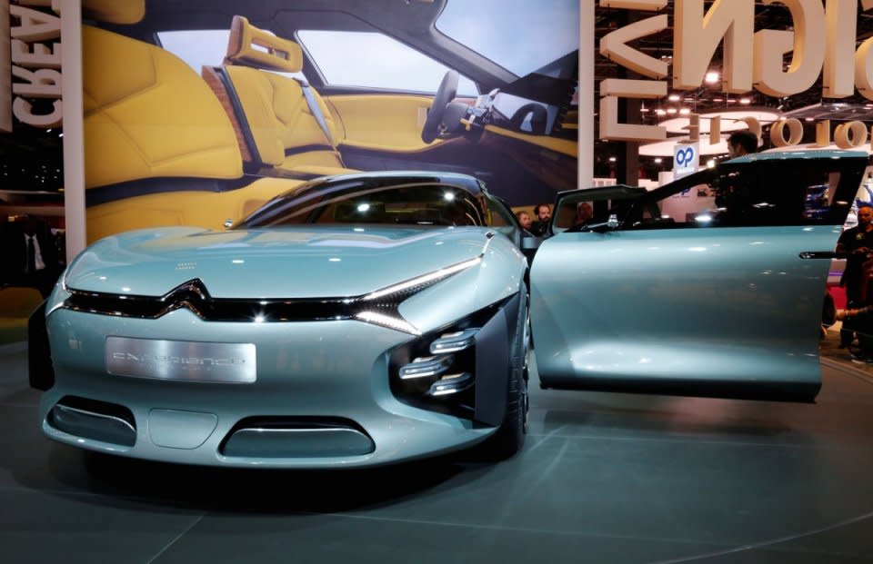 <h3>Citroën showed off its hybrid concept car with a 37-mile electric range at the Paris Motor Show earlier in October. The car is designed to appeal to the large saloon segment.</h3>