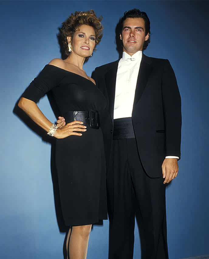 Raquel Welch con su hijo Damon