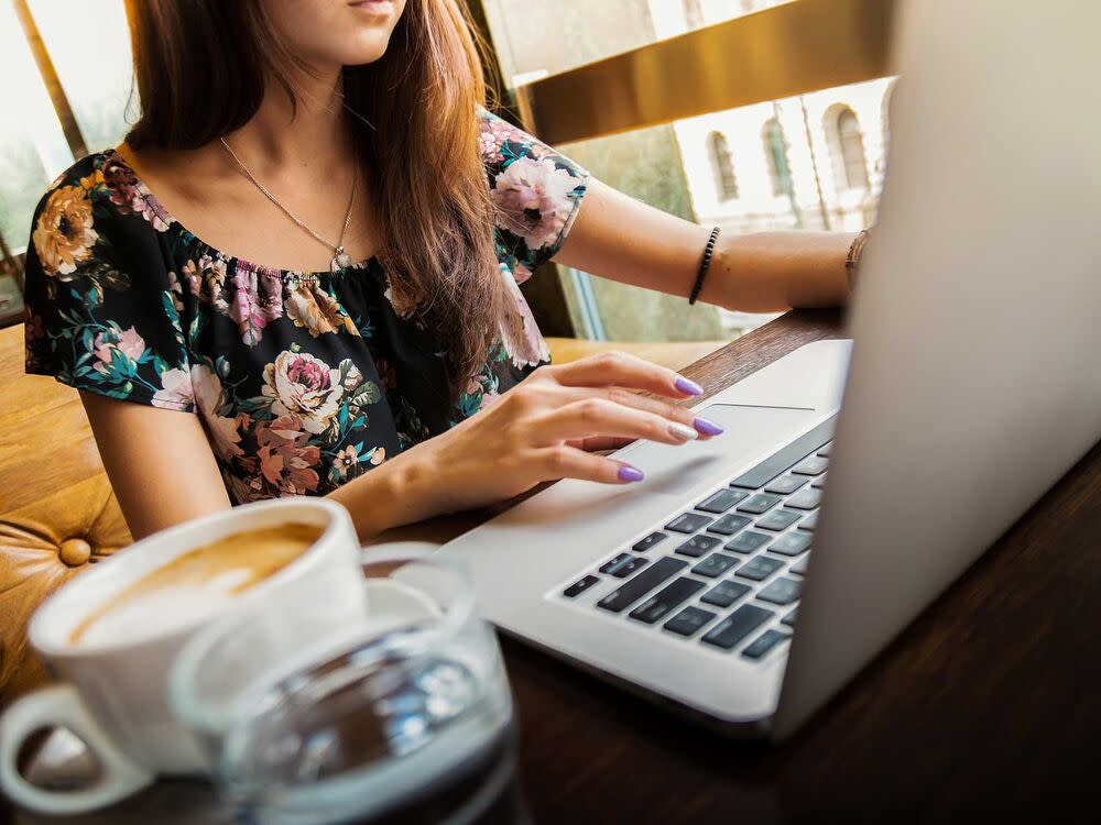 Woman working at an office