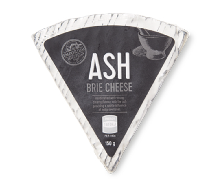 Triangle of ash brie cheese from Aldi