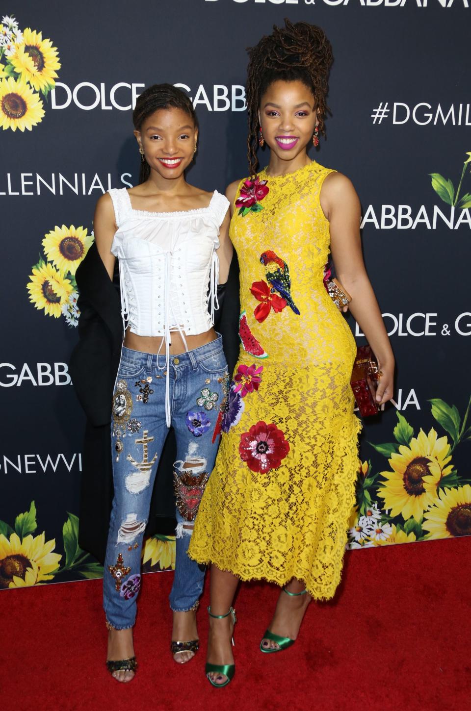 <p>Who: Chloe and Halle Bailey</p><p>When: March 23, 2017</p><p>What: Dolce & Gabbana</p><p>Why: No one has done sister style <em>this</em> well since the Olsens reigned over their direct-to-TV empire. Can Chloe X Halle dethrone them? Their red carpet style is exponentially rising (as this inspired denim, corset, and lace set shows) so only time will tell. </p>