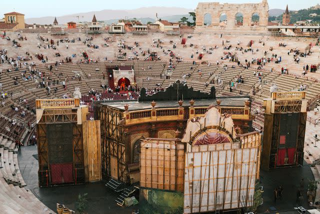 <p>Federico Ciamei</p> The Arena di Verona before a performance of La Traviata.