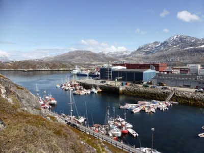 FILE PHOTO: A general view of the port of Nuuk, Greenland, June 5, 2016. REUTERS/Alister Doyle/File Photo