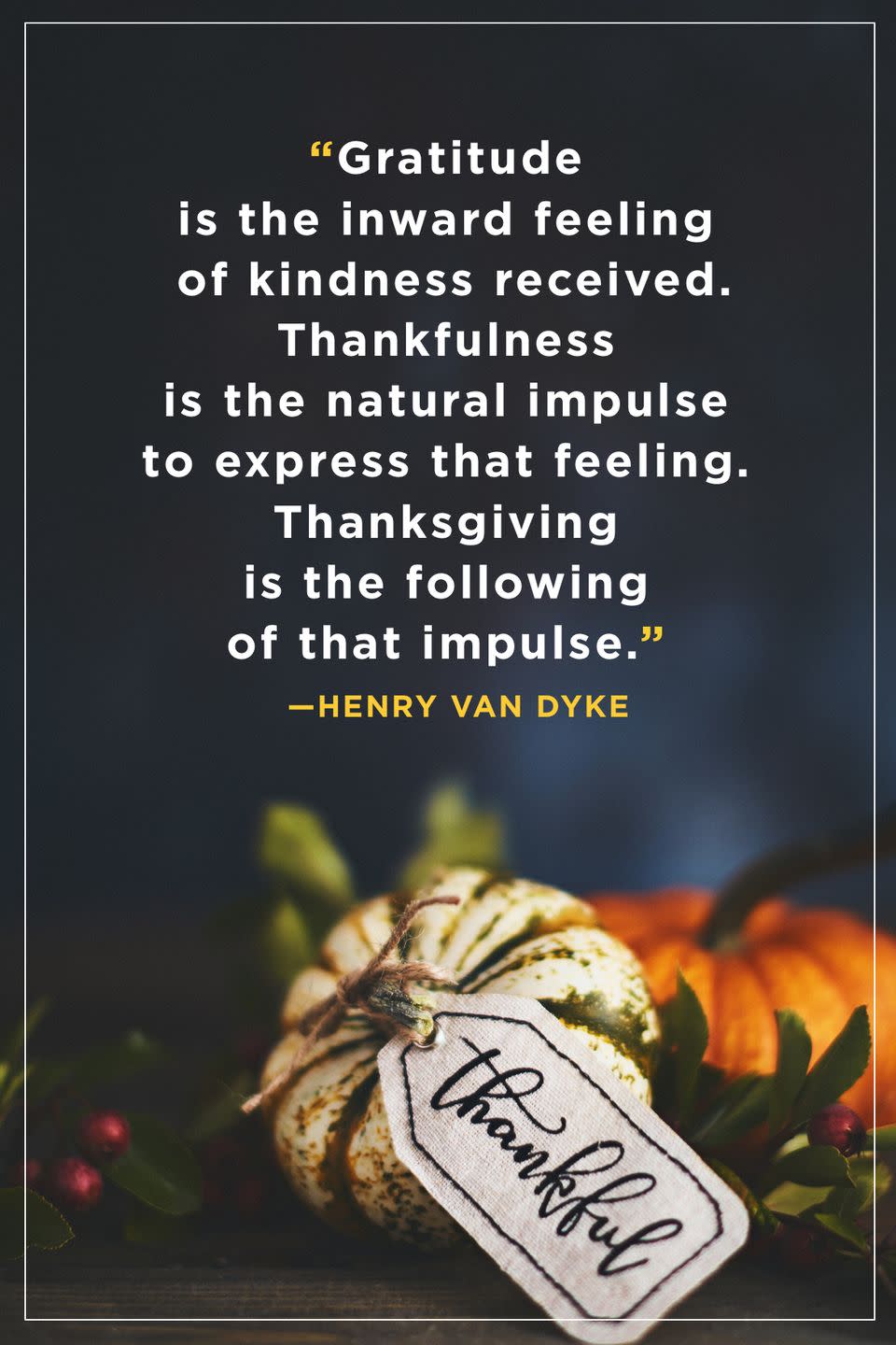 <p>"Gratitude is the inward feeling of kindness received. Thankfulness is the natural impulse to express that feeling. Thanksgiving is the following of that impulse.”</p>