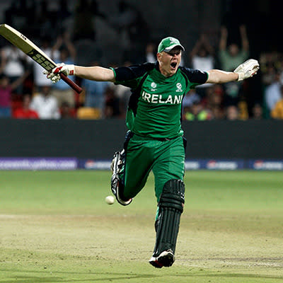 Kevin O’Brien put cricket on the front pages in the emerald isle in 2011, helping his country to a stunning win over England. His century from 50 balls in Bangalore was the fastest-ever in World Cup history.