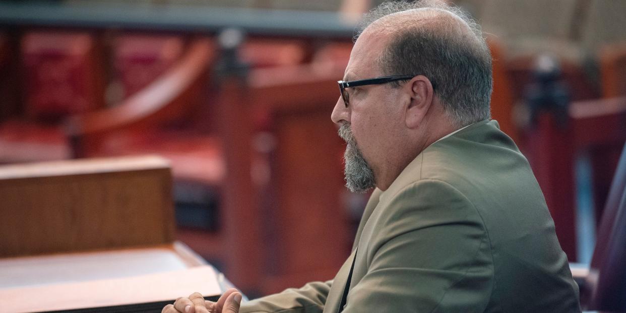 Judge John F. Russo appears for a disciplinary hearing before the New Jersey Supreme Court on July 9, 2019 in Trenton, New Jersey.