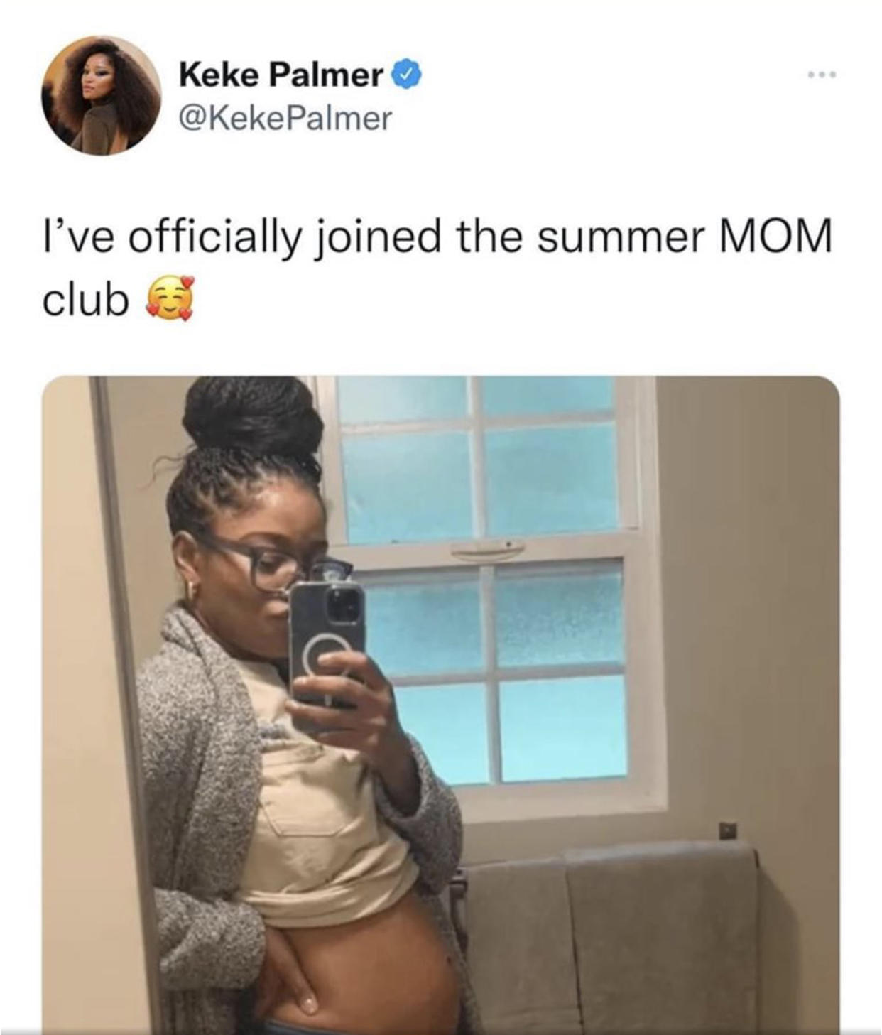 Keke Palmer receives backlash on social media after she jokes about being pregnant on April Fool's Day (Keke Palmer / Twitter)