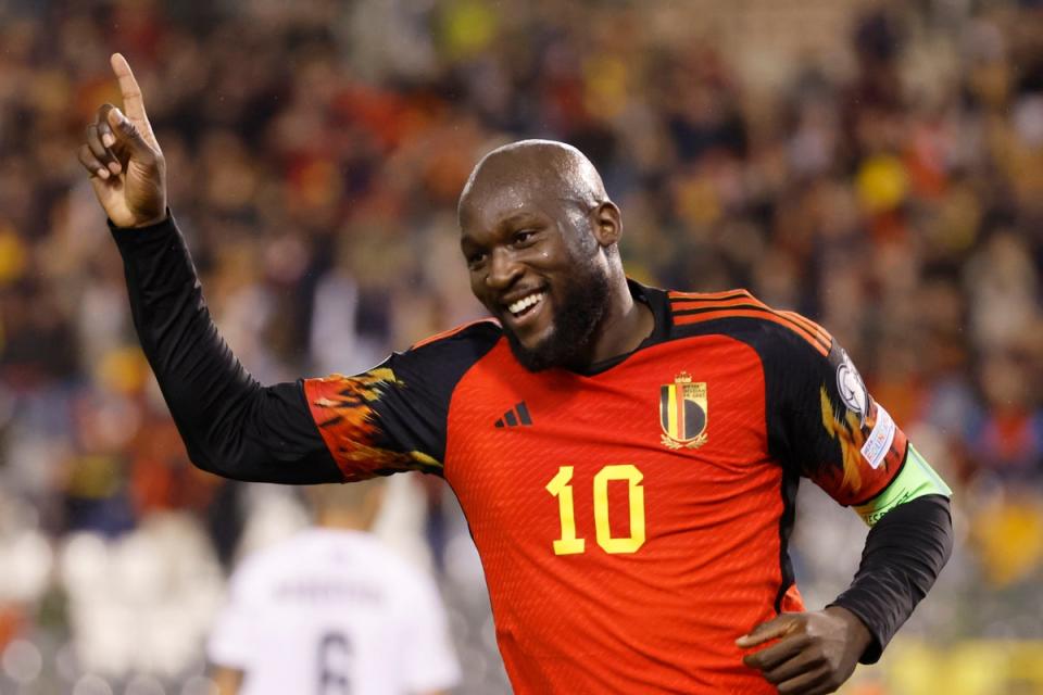 Back in form: Romelu Lukaku has been banging in the goals for Roma and Belgium (AP)