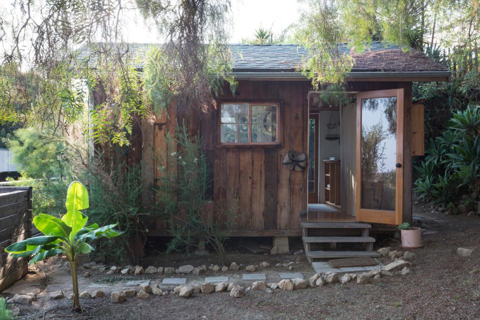 AFTER: Wood from the original main house was used to rebuild the cabin, keeping construction as sustainable as possible.