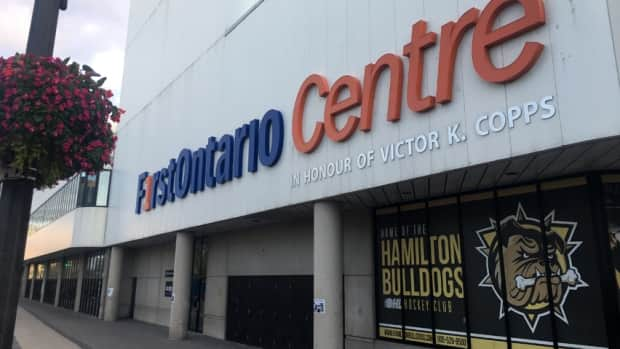 The FirstOntario Centre is shown in downtown Hamilton in 2019.