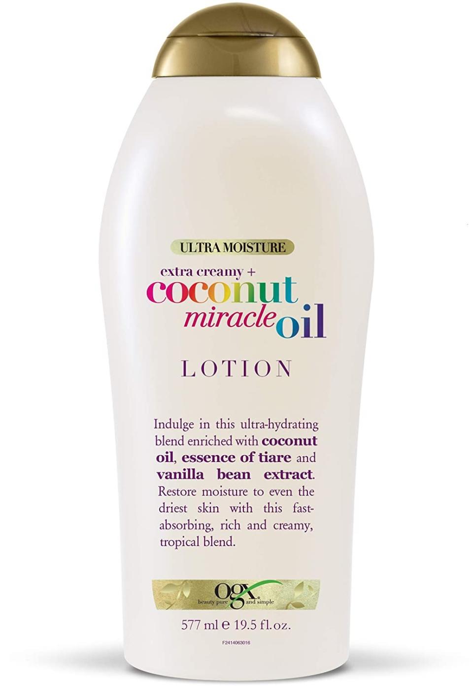 OGX Extra Creamy + Coconut Miracle Oil Lotion Amazon