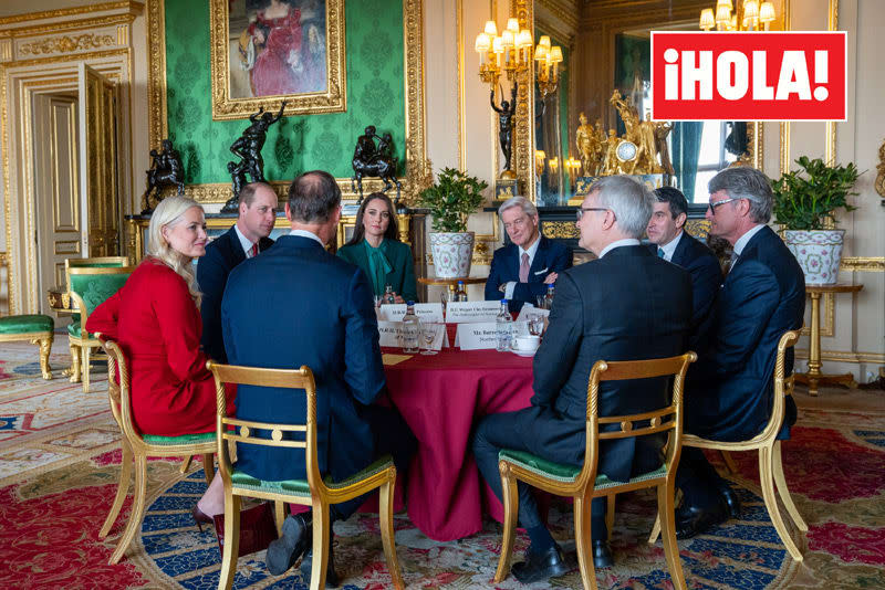 Los príncipes de Gales con Haakon y Mette-Marit de Noruega