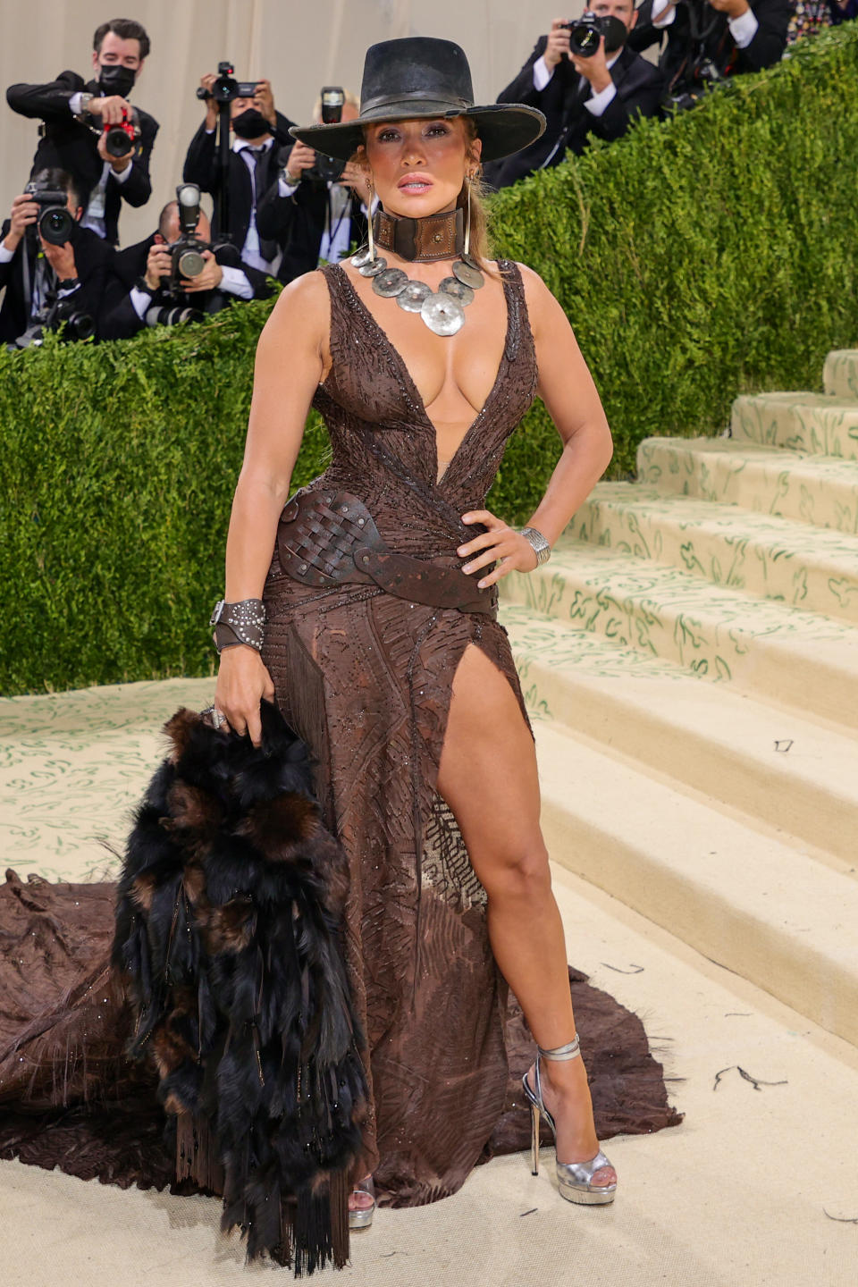 Jennifer Lopez attends The 2021 Met Gala Celebrating In America: A Lexicon Of Fashion at Metropolitan Museum of Art on September 13, 2021 in New York City. (Getty Images)